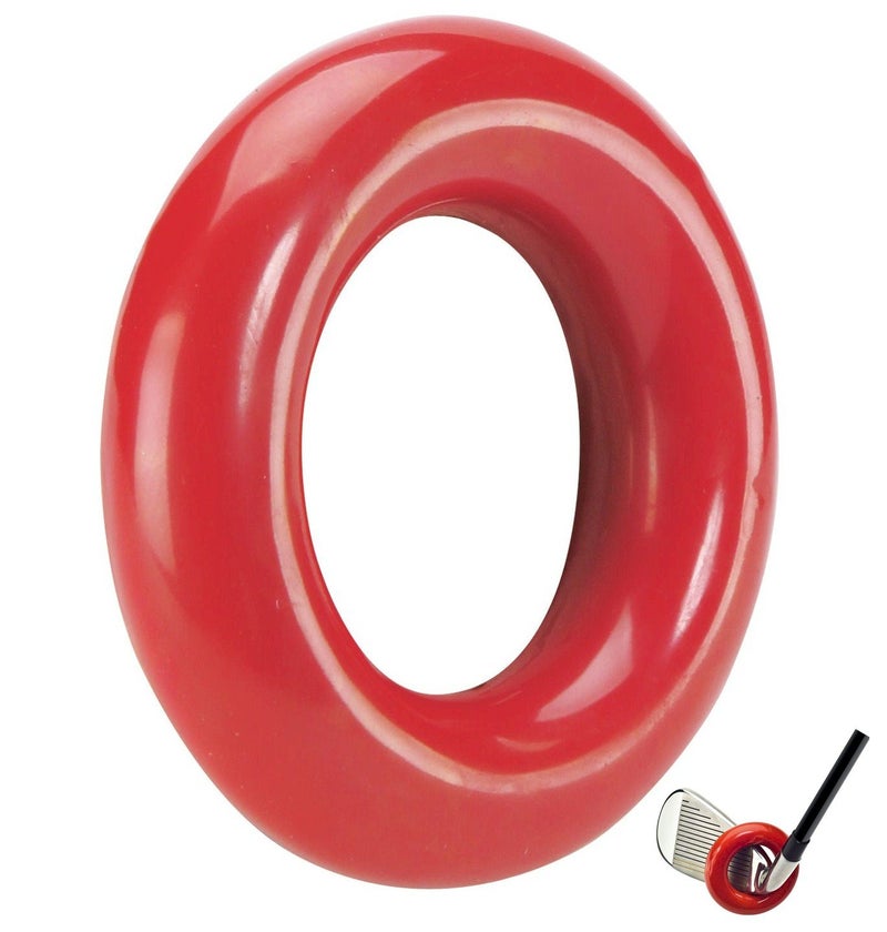 JP Lann Golf Weighted Swing Ring for Practice/Training  Red